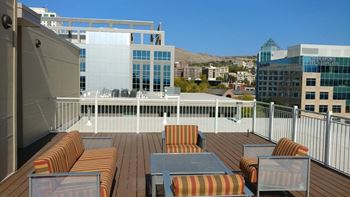 Rooftop lounge area